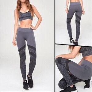 Varley Emerson Leggings Grey Gray Black Snake Balletcore Britishcore Small NWT